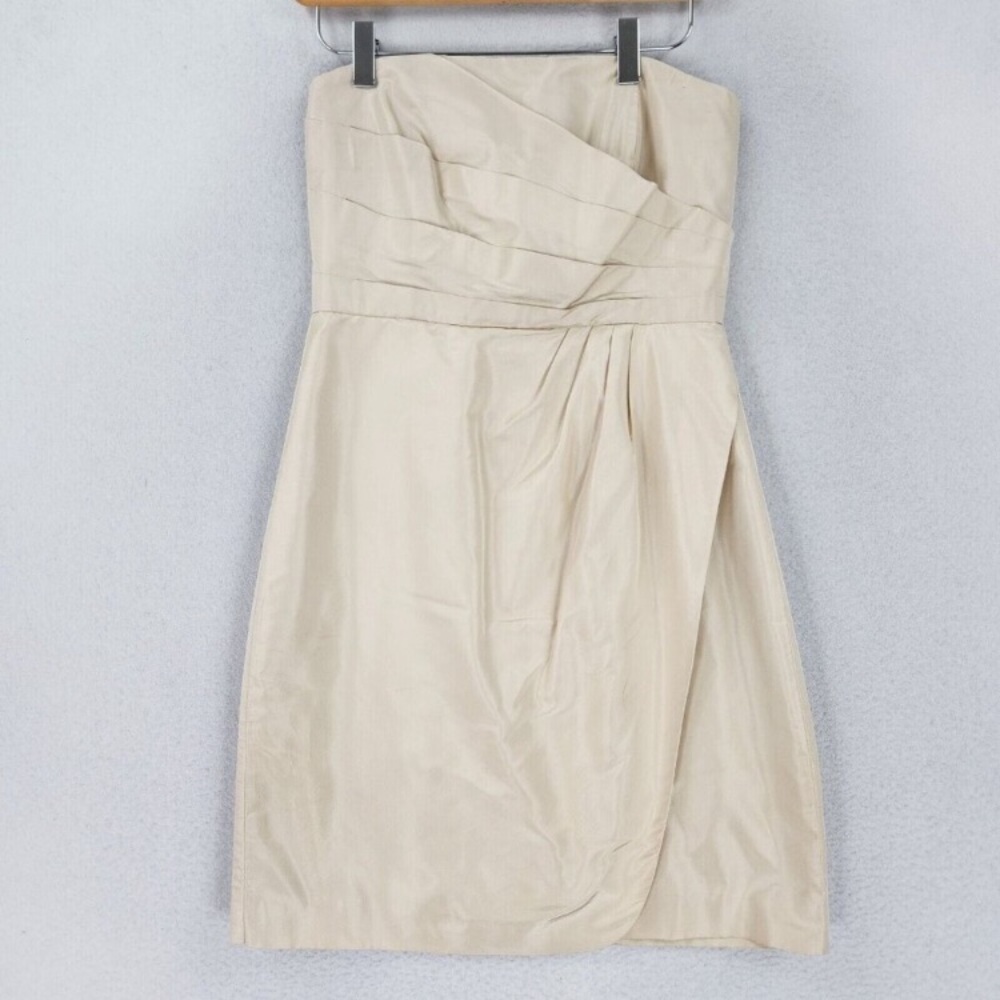 J Crew Silk Bridesmaids Dress Champagne | Vintage 2000’s | Size 0